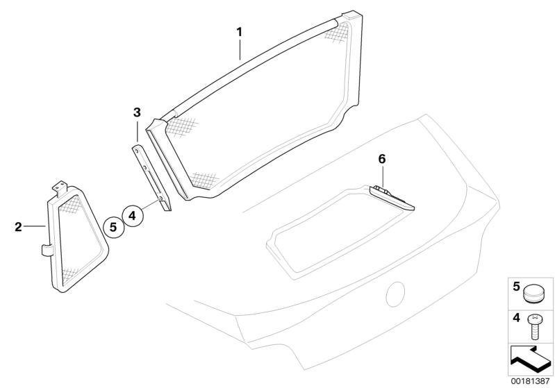 Genuine Wind Deflector Mounting Parts Set 54 34 7 117 749/54 34 7 117 75