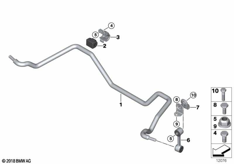 Genuine Suspension Stabilizer Anti-Roll Bar Rear 33 55 1 095 758