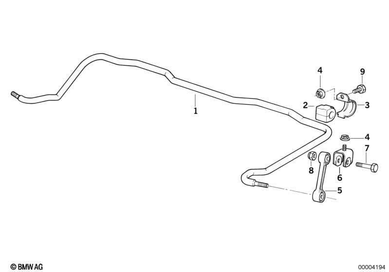 Genuine Suspension Stabilizer Anti-Roll Bar Rear 33 55 1 137 984