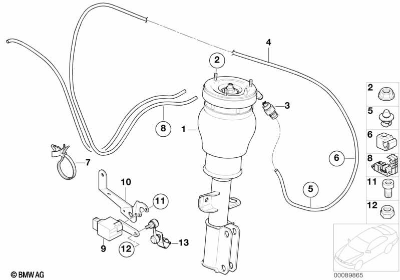Genuine Air Spring Strut/Shock Absorber Front Left