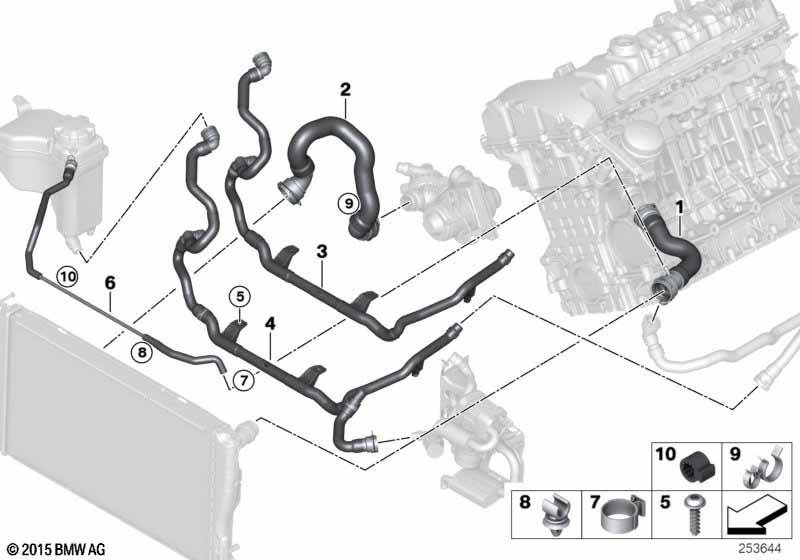 Genuine Engine Feed Radiator Top Hose 17 12 7 540 127