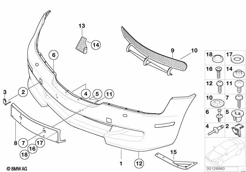 Genuine M Front Bumper License Number Plate Holder Base 51 11 2 492 954