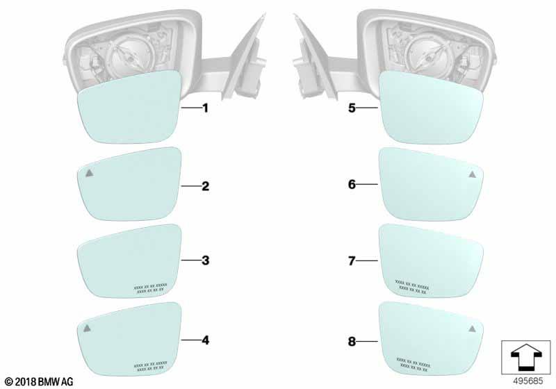 Genuine Right Driver Side Door Wing Mirror Glass Wide Angle EC 51 16 5 A20 6E8