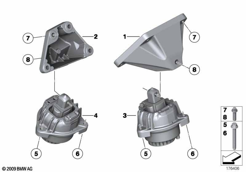 Genuine Right Engine Mount 22 11 7 935 142