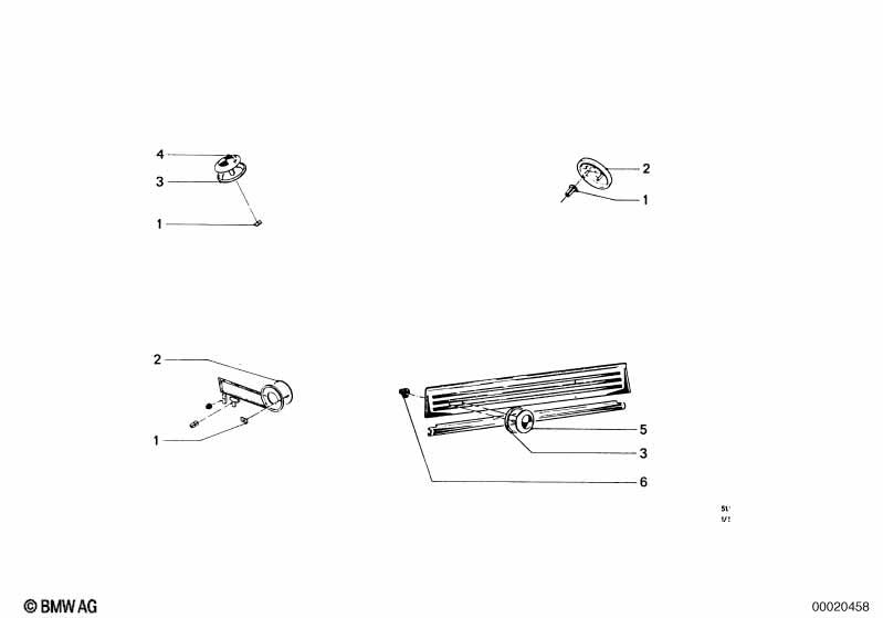 Genuine 3x Emblem Lettering Grommet 51 14 1 807 495