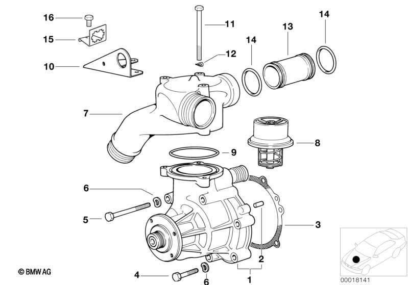 Genuine Water Pump O Ring 64.77mm x 2.62mm 11 53 1 318 402