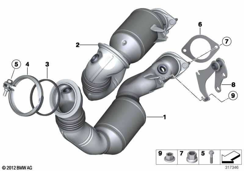 Genuine Catalytic Converter V Band Clamp 108.4mm Diameter 11 65 8 585 233