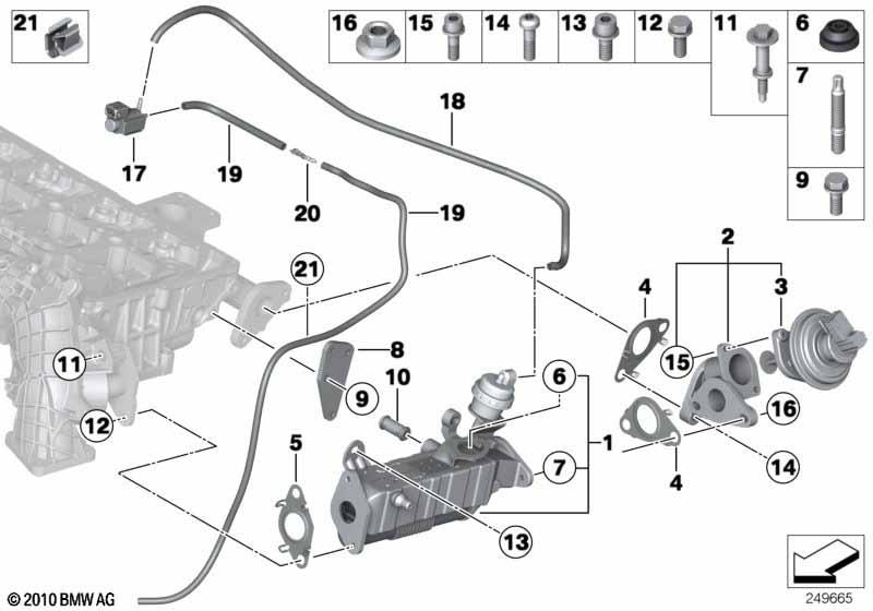 Genuine Emission Reduction Cooling EGR Exhaust Cooler 11 71 7 823 319