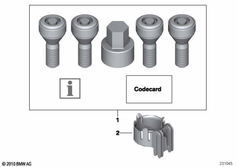 Genuine Thiefproof Wheel Stud Holder Adapter 36 10 9 806 908