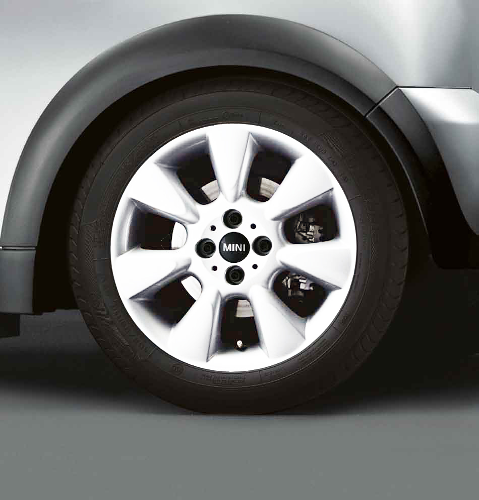 Genuine 16" Inch Light Alloy Wheel 7-Fin Spoke R92 White 36 11 6 763 298