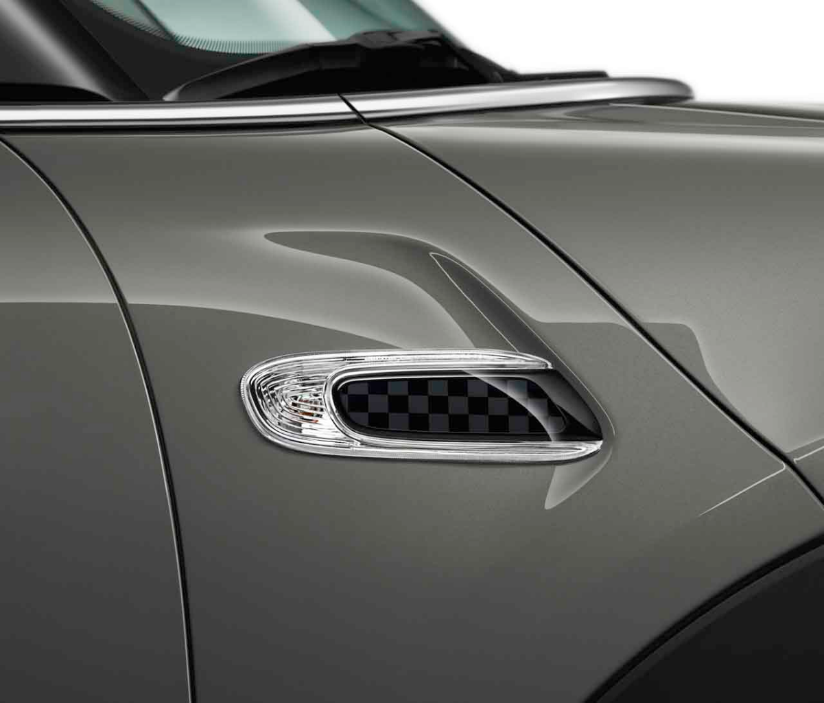 Genuine Side Scuttle Trim Cover Set Pad Checkered Black Grey 51 13 2 410 453