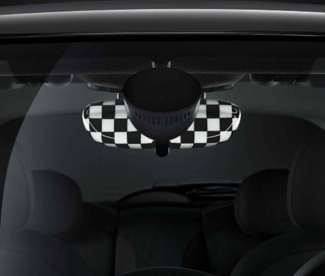 Genuine Interior Rear View Mirror Cap Cover Checkered Flag 51 16 2 353 713