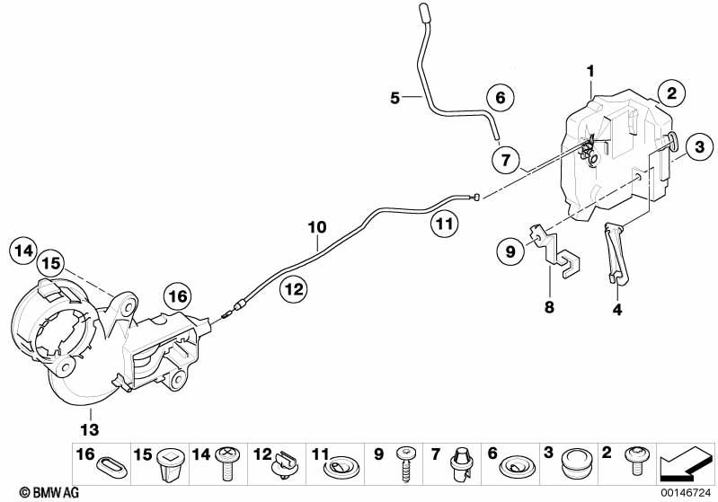 Genuine Front Door Rotary Latch Lock Right O/S Driver Side 51 20 0 556 767