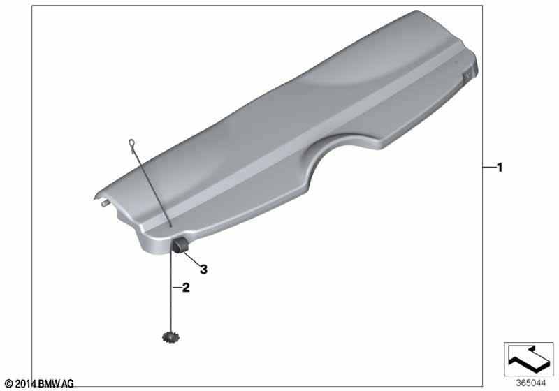 Genuine Rear Window Shelf Interior Trunk Deck Lid 51 46 7 319 125