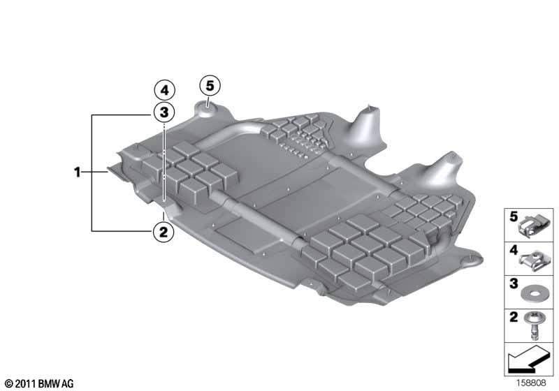 Genuine Engine Underbody Shield Panel Underbonnet Screen Front 51 71 2 755 054