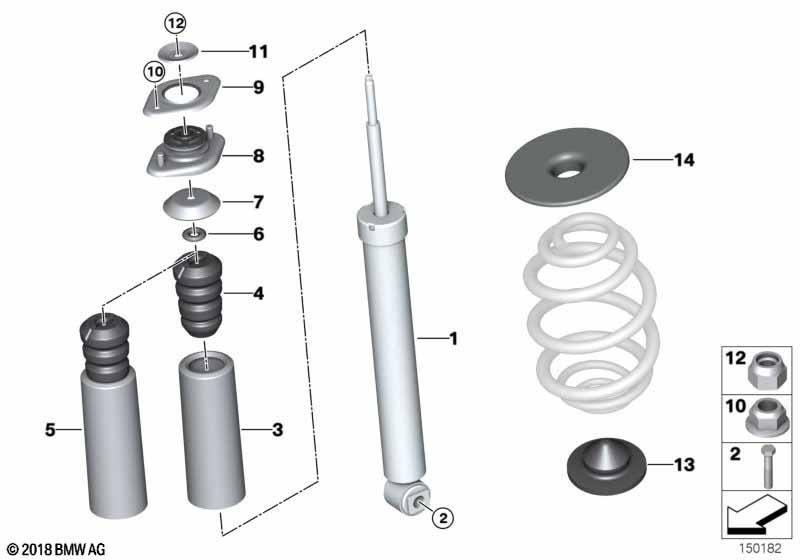 Genuine Suspension Additional Shock Absorber Rear