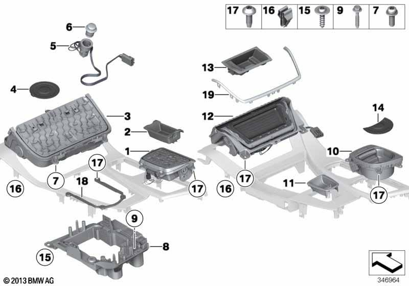 Genuine Cigarette Lighter Socket With LED 3 Way 61 34 9 136 468