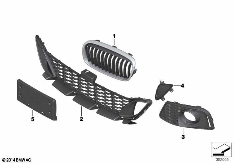 Genuine Front Right Closed Side Grille M PDC 51 11 8 064 242