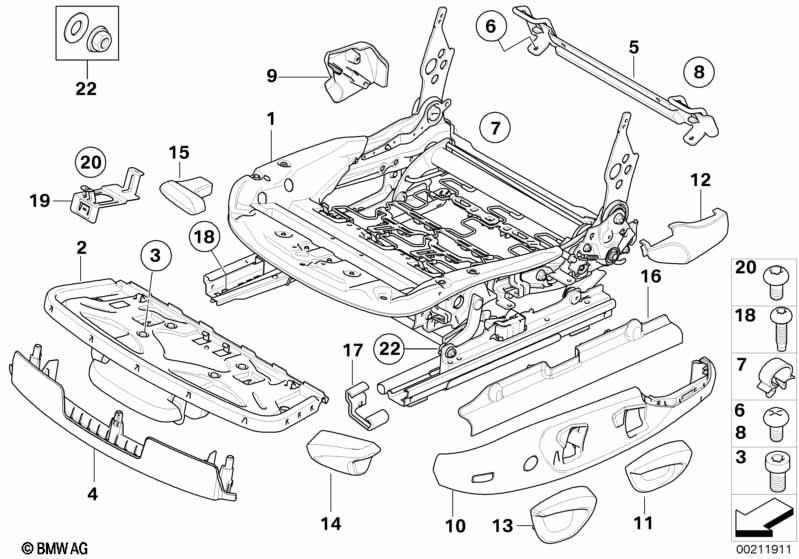 Genuine Front Right Driver Side OS Offside Seat Rail Covering 52 10 7 118 490