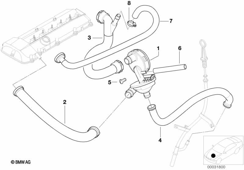 Genuine Air Vent Hose Pipe 11 15 1 437 642