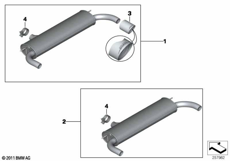 Genuine Exhaust Silencer Muffler Clamp 60.6mm 18 30 7 793 025