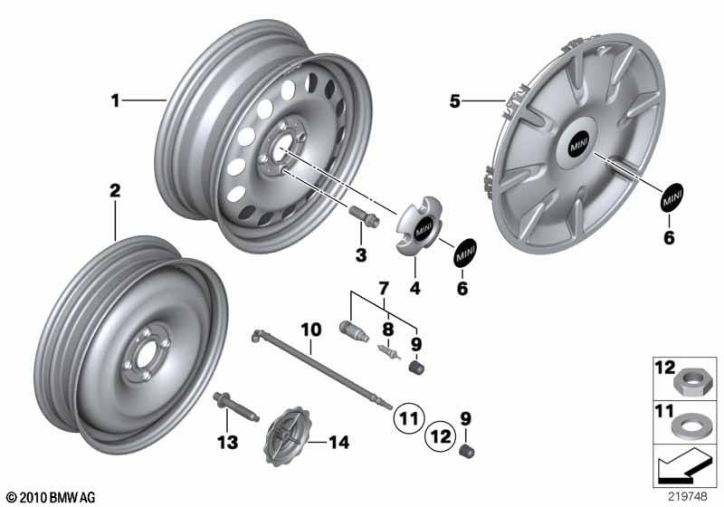 Genuine 15" Centre Wheel Trim Cover Hub Cap For 15 Inch 36 13 6 862 436