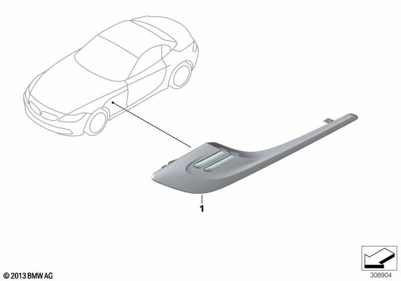 Genuine Right Driver Side Additional Turn Indicator Light Lamp 63 13 7 303 244