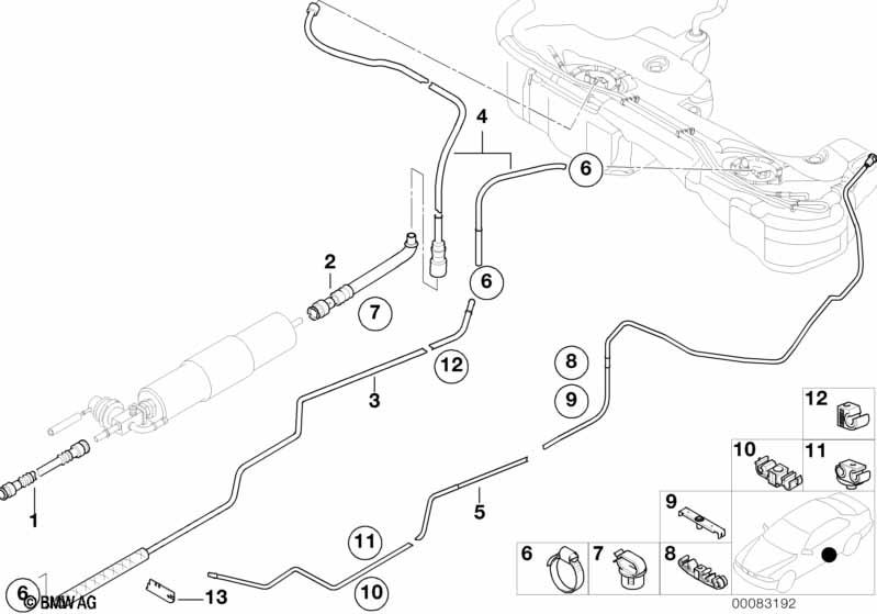Genuine Fuel Pipe Feed Line Front