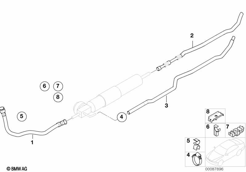 Genuine Fuel Tank Return Line 16 12 2 229 769