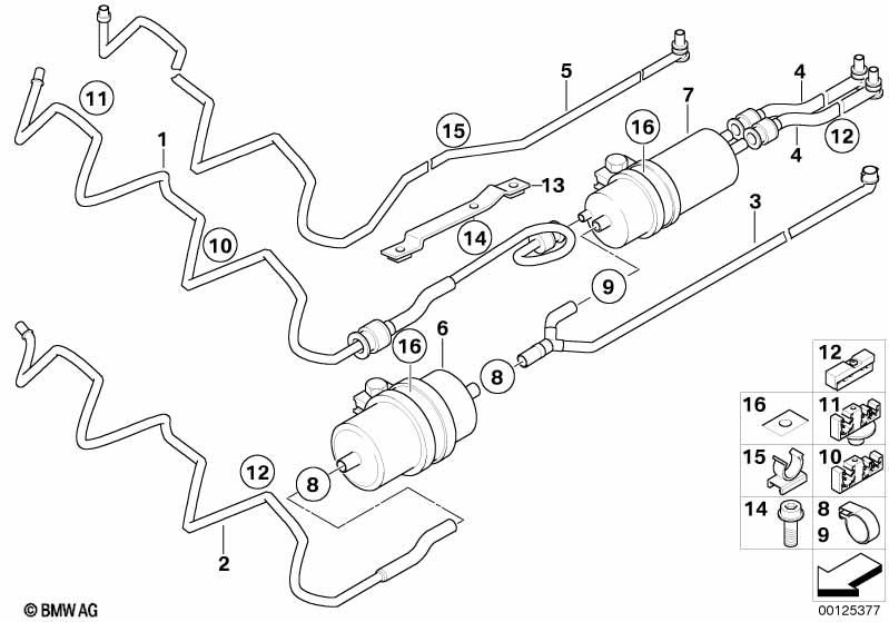 Genuine Fuel Filter+Pressure Regulator 16 12 6 754 017