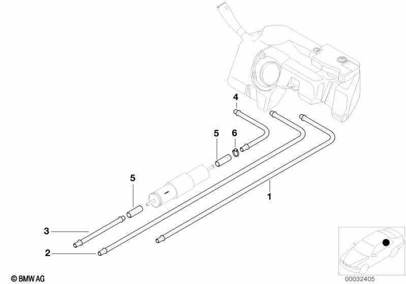 Genuine Fuel Filter Vent Pipe/Hose