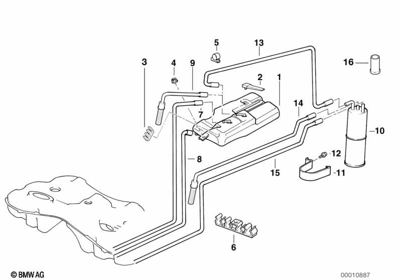 Genuine Expansion Tank Vent Pipe/Hose 16 13 1 183 995