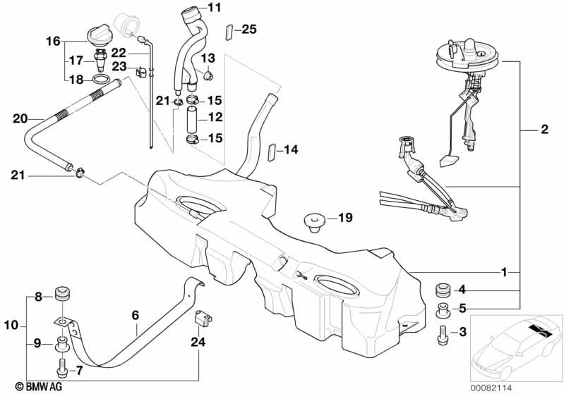 Genuine Fuel Tank Vent Hose 16 13 1 184 079