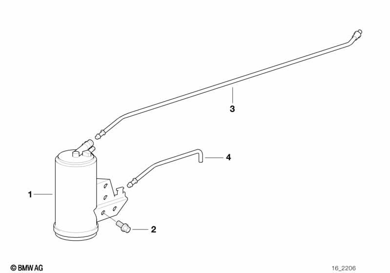 Genuine Charcoal Filter Outlet Pipe Hose 16 13 1 184 268