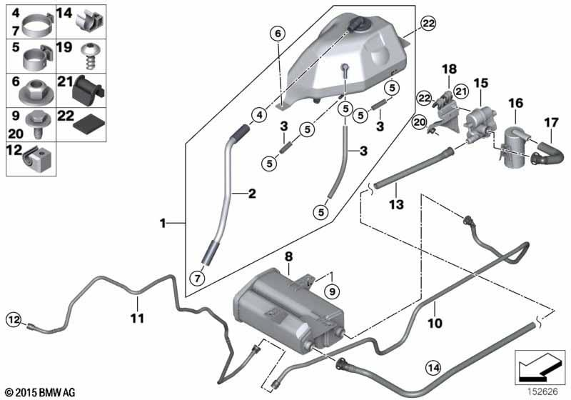 Genuine Fuel Tank Scavenge Air Line 16 13 1 184 443
