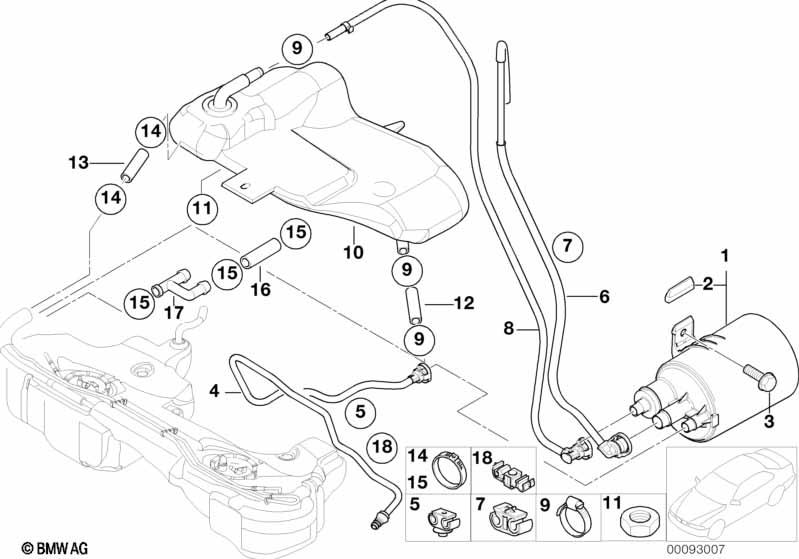 Genuine Expansion Tank Vent Pipe/Hose 16 13 6 751 177