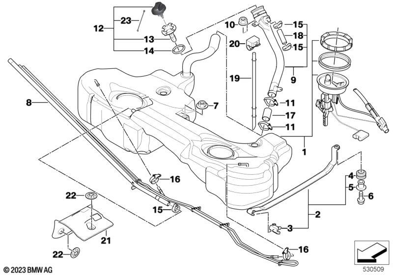 Genuine Fuel Tank Outlet Pipe 16 13 6 757 520