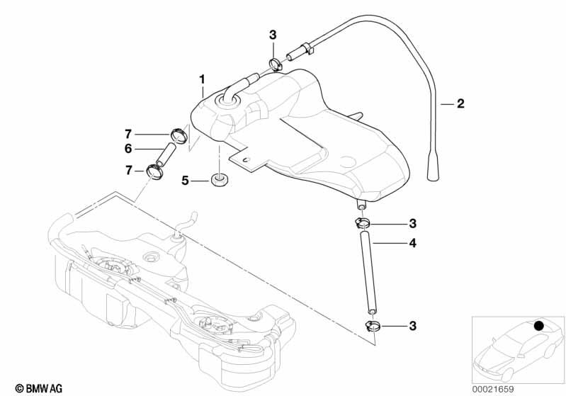 Genuine Expansion Tank Vent Pipe/Hose 16 13 7 177 499
