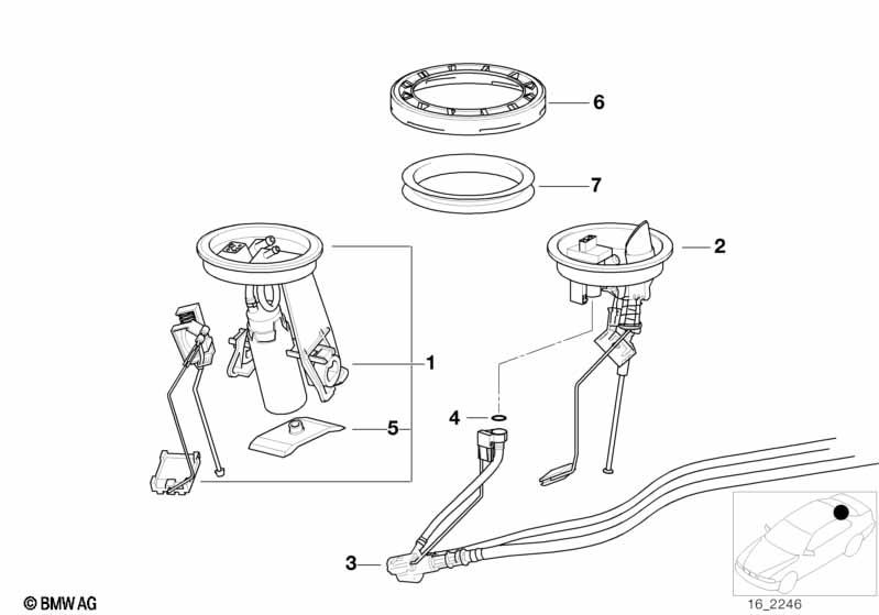 Genuine Fuel Transfer Sucking Jet Pump Left 16 14 1 183 541