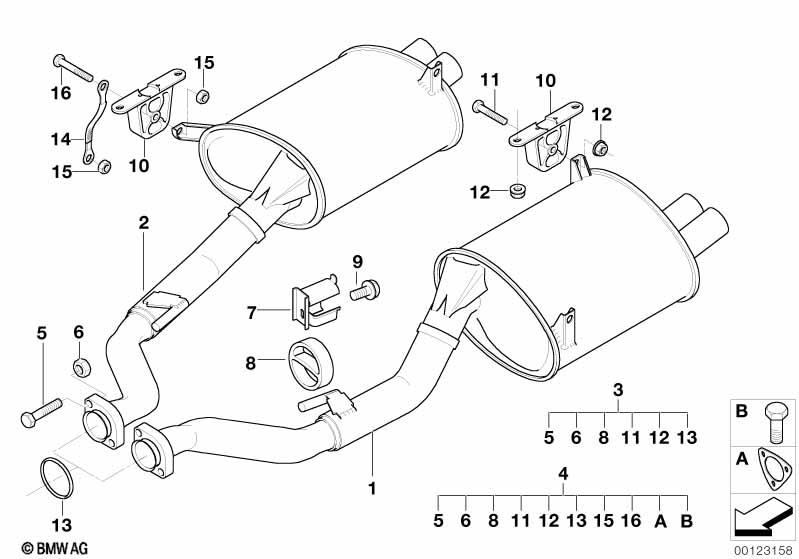 Genuine Exhaust Rear Silencer/Muffler Left