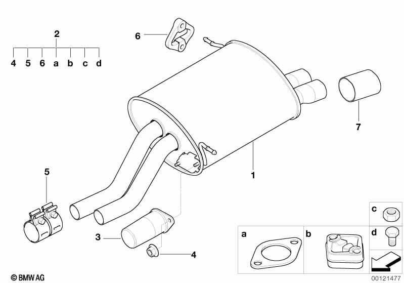 Genuine Exhaust Muffler/Sillencer Vibration Absorber 18 10 7 506 460