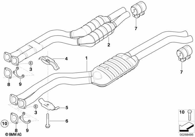 Genuine Exhaust Suspension Washer Clamp Lower 18 20 1 440 289