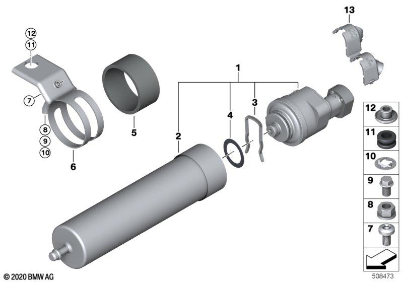 Genuine Fuel Filter Strainer With Heating 13 32 8 509 765
