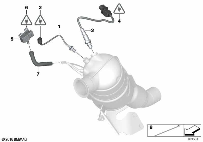 Genuine Diesel Particulate Filter DPF Pressure Sensor 13 62 7 789 219