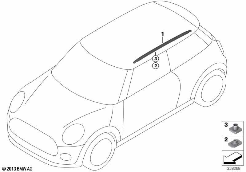 Genuine Roof Railing Rail Rack Bar Carrier Left N/S Passenger 51 13 7 331 931