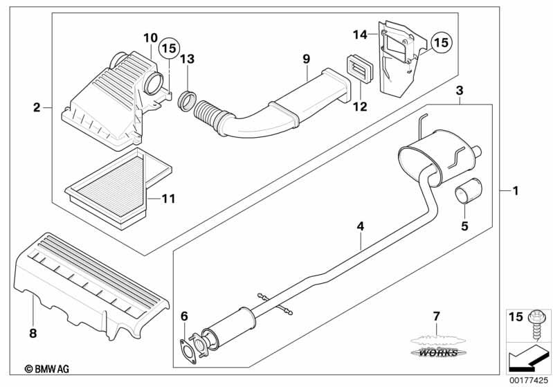 Genuine JCW Air Filter Element 13 72 0 400 738