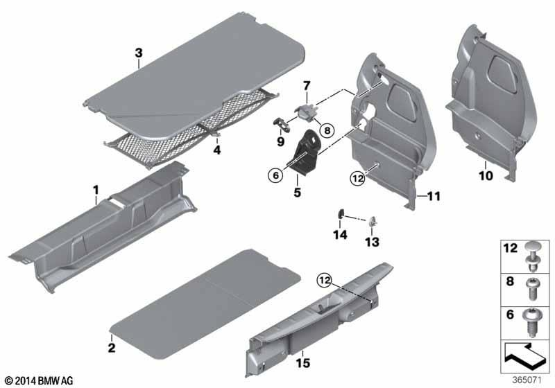 Genuine Luggage Compartment Boot Trunk Floor Carpet 51 47 7 298 611