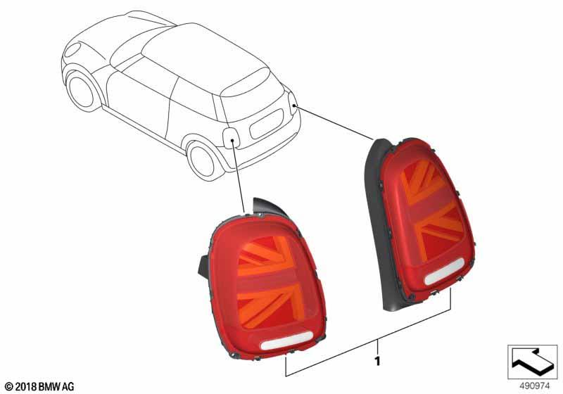 Genuine Rear Light Retrofit Kit Facelift Union Jack 63 13 5 A1F AB6