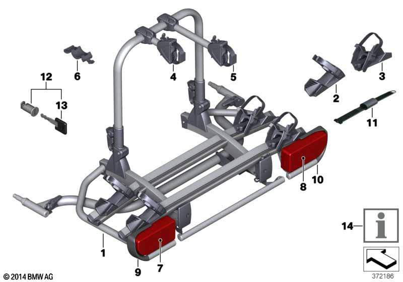 Genuine Rear Bike Rack Carrier US F56 F57 F55 82 72 2 285 994