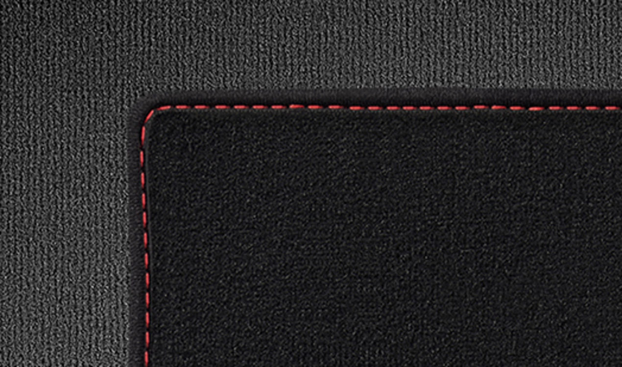 Genuine Car Front Floor Mats Set Textile Black With Red Seam 51 47 7 324 832